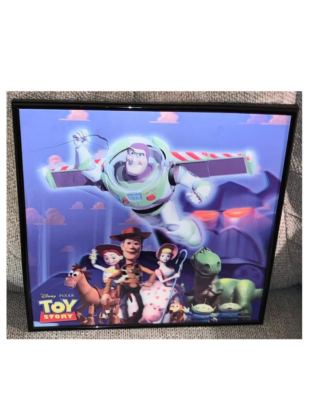 TOY STORY Lenticular 3D Hologram Framed Poster/Print 12" x 12" Disney Pixar